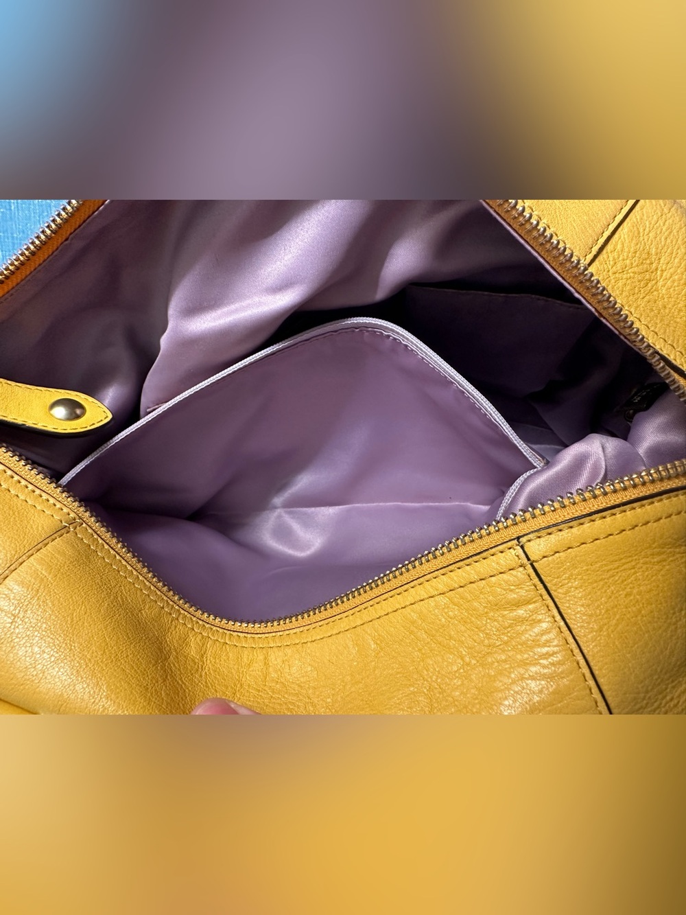 Coach Madison Large Sabrina 12949 Yellow Leather Satchel Shoulder Bag Y2K - Picture 9 of 12